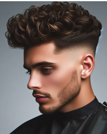 curly Quiff​ Men Winter hair cut style ACM BARBERS HORNSBY