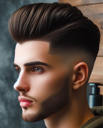 Comb-Over Fade Men Winter hair cut style ACM BARBERS HORNSBY